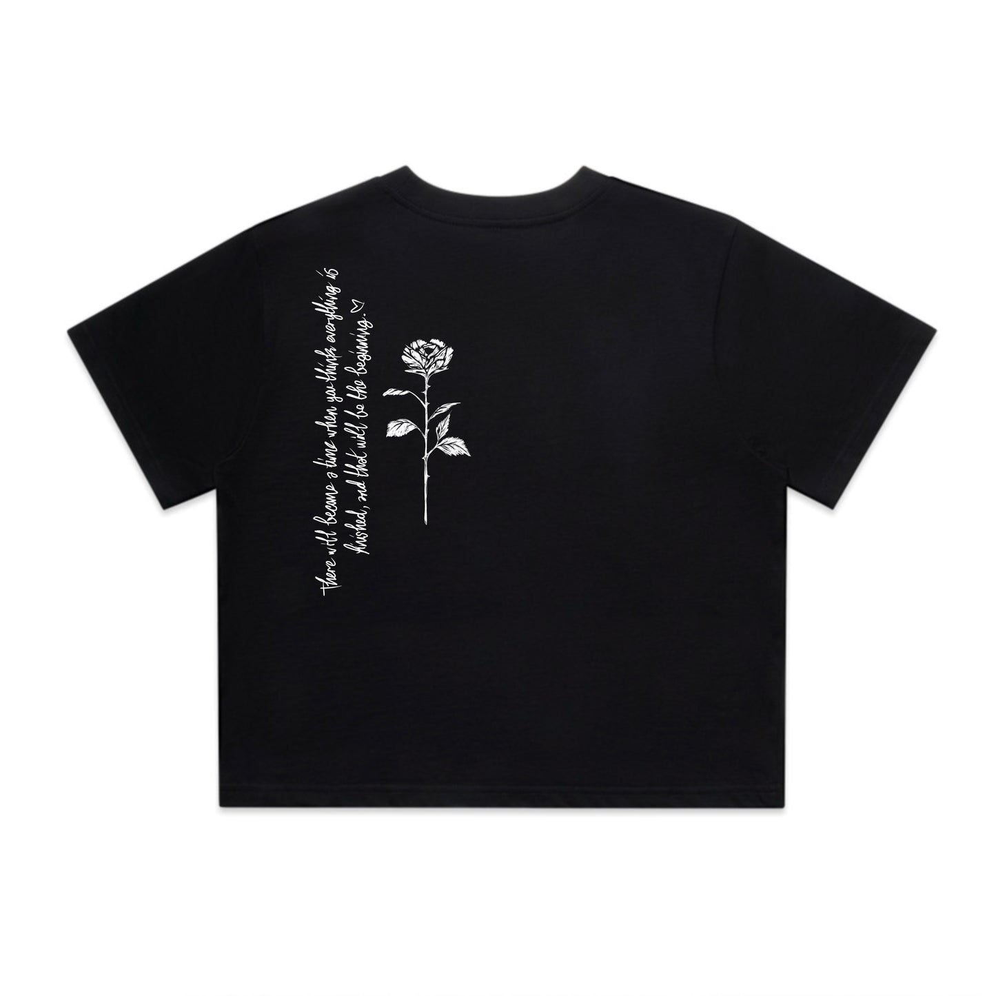 The Beginning Crop Tee - Black
