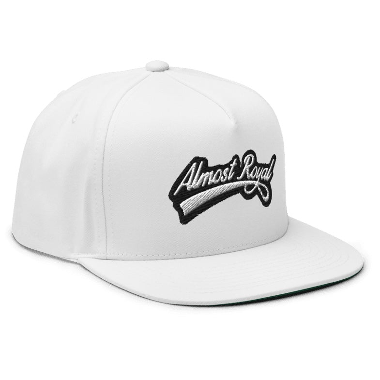 Royal Script Snapback - White
