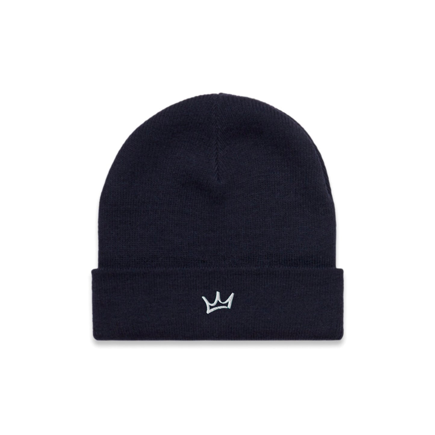 Crown Cuff Beanie - Navy/White