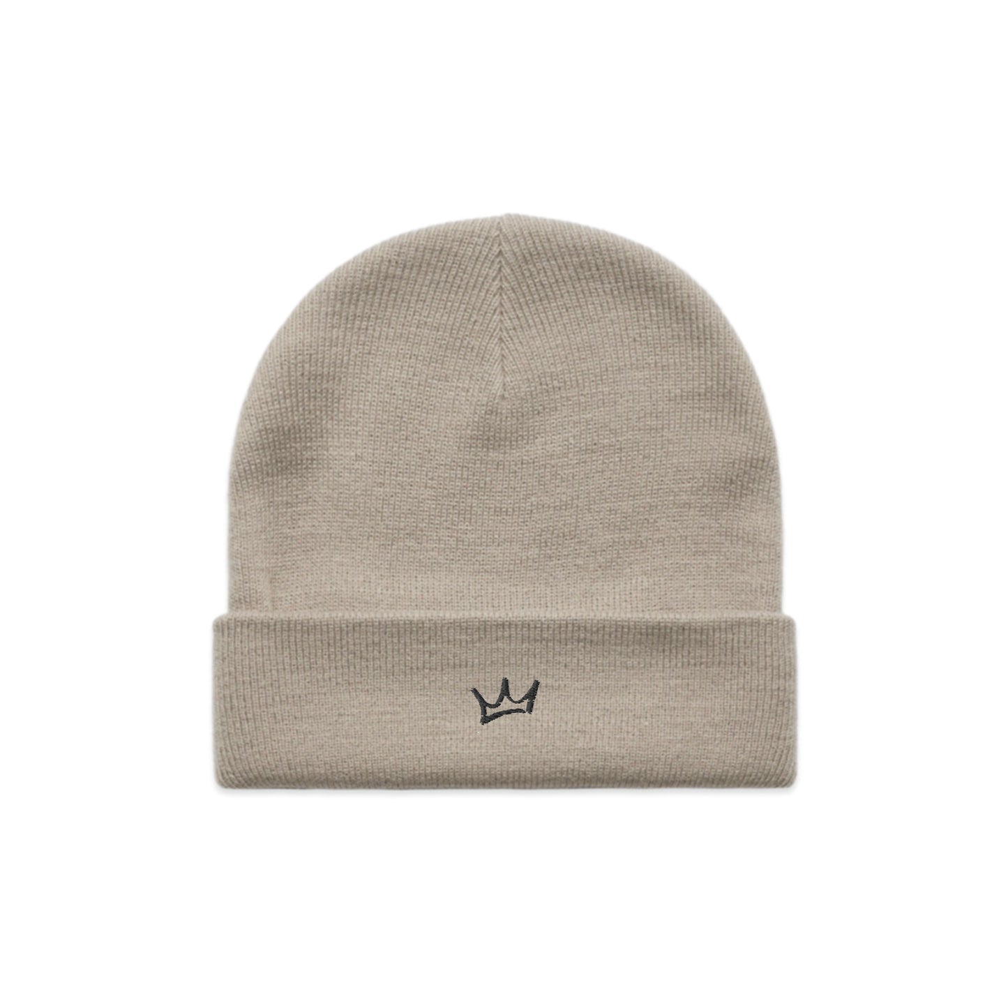 Crown Cuff Beanie - Sand/Black