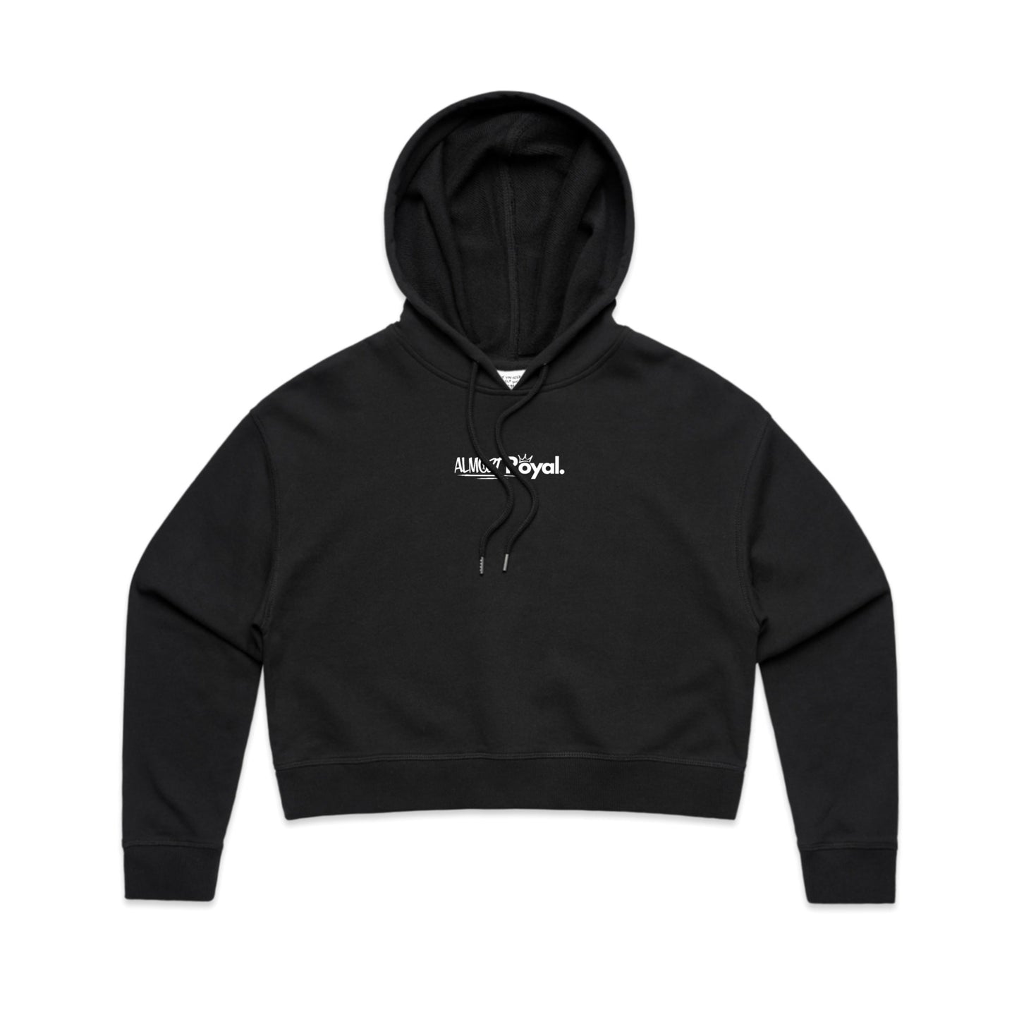 Royal Crop Hoodie - Black