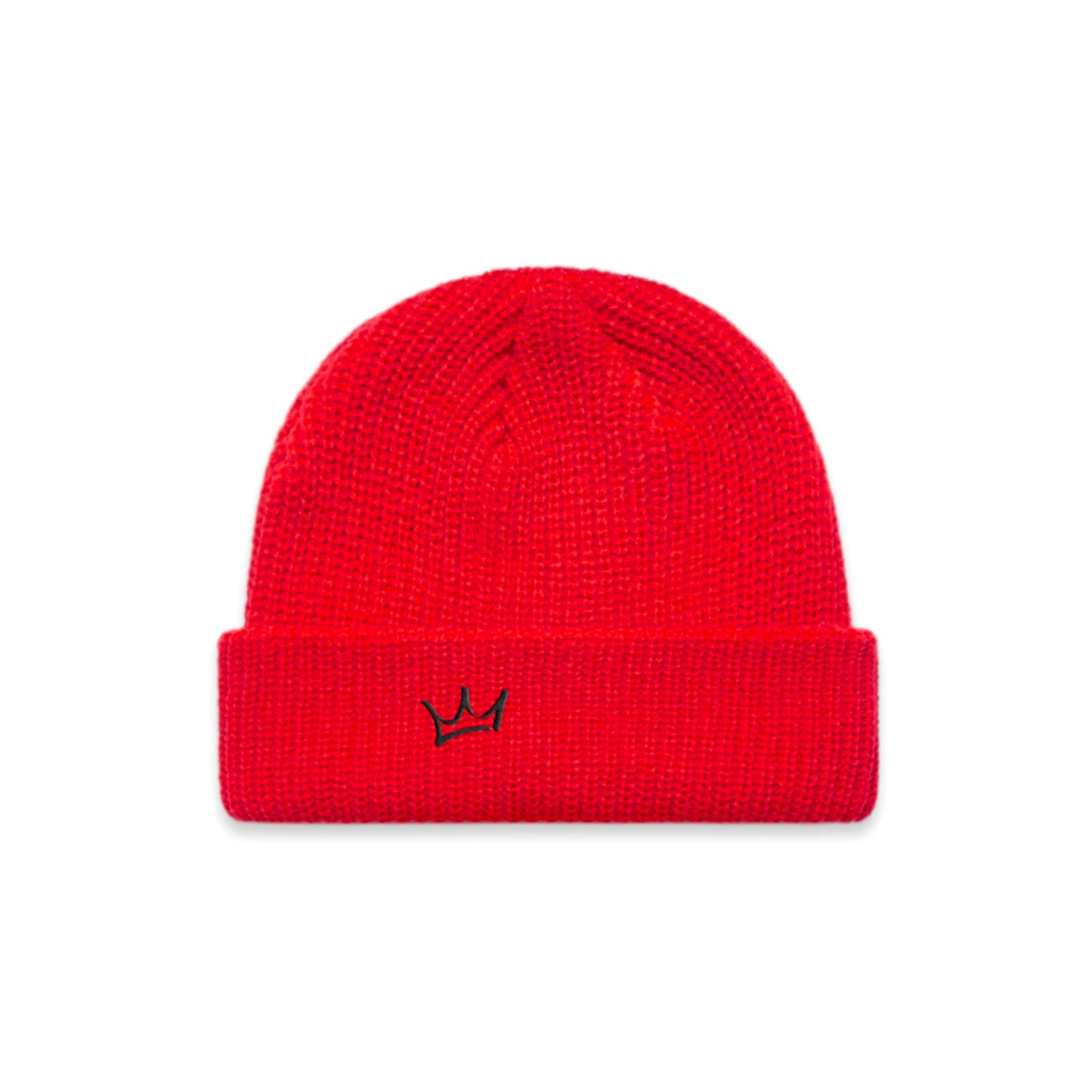 Crown Beanie - Red/Black