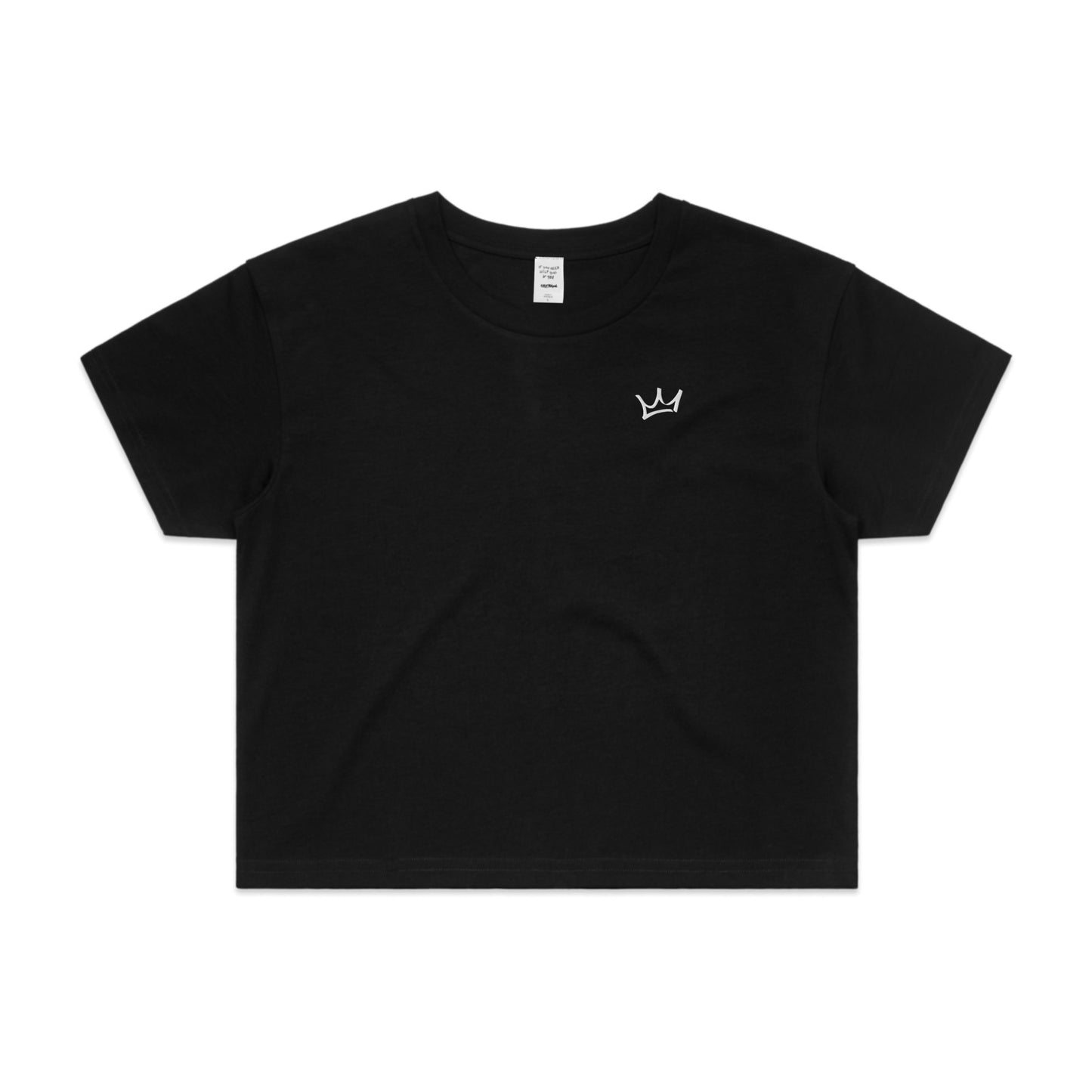 Crown Crop Tee - Black/White