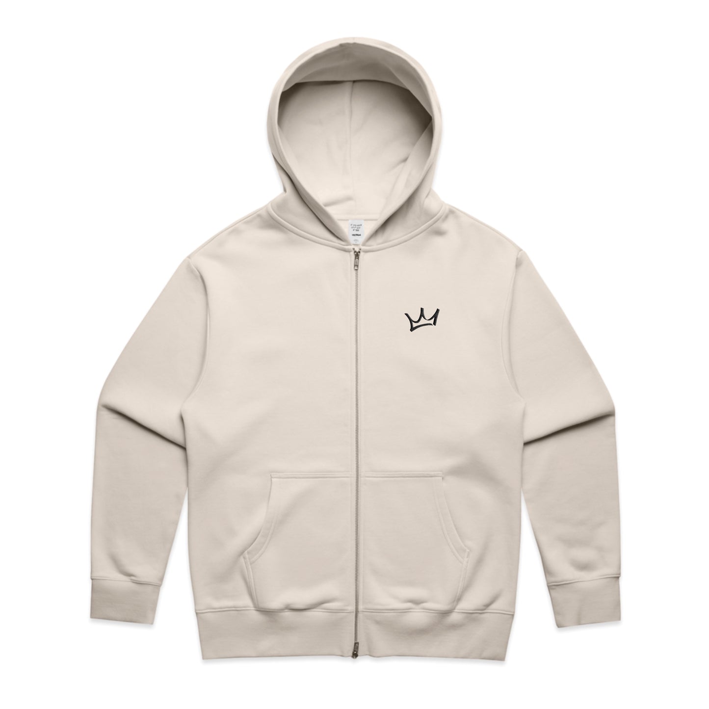 Crown Heavy Zip Hoodie - Bone/Black