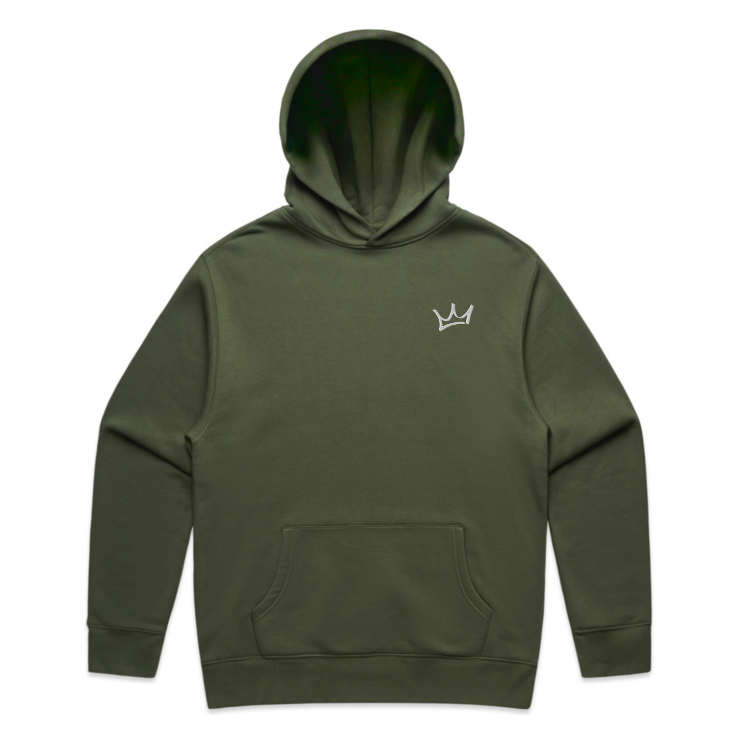 Crown Hoodie - Cypress/White