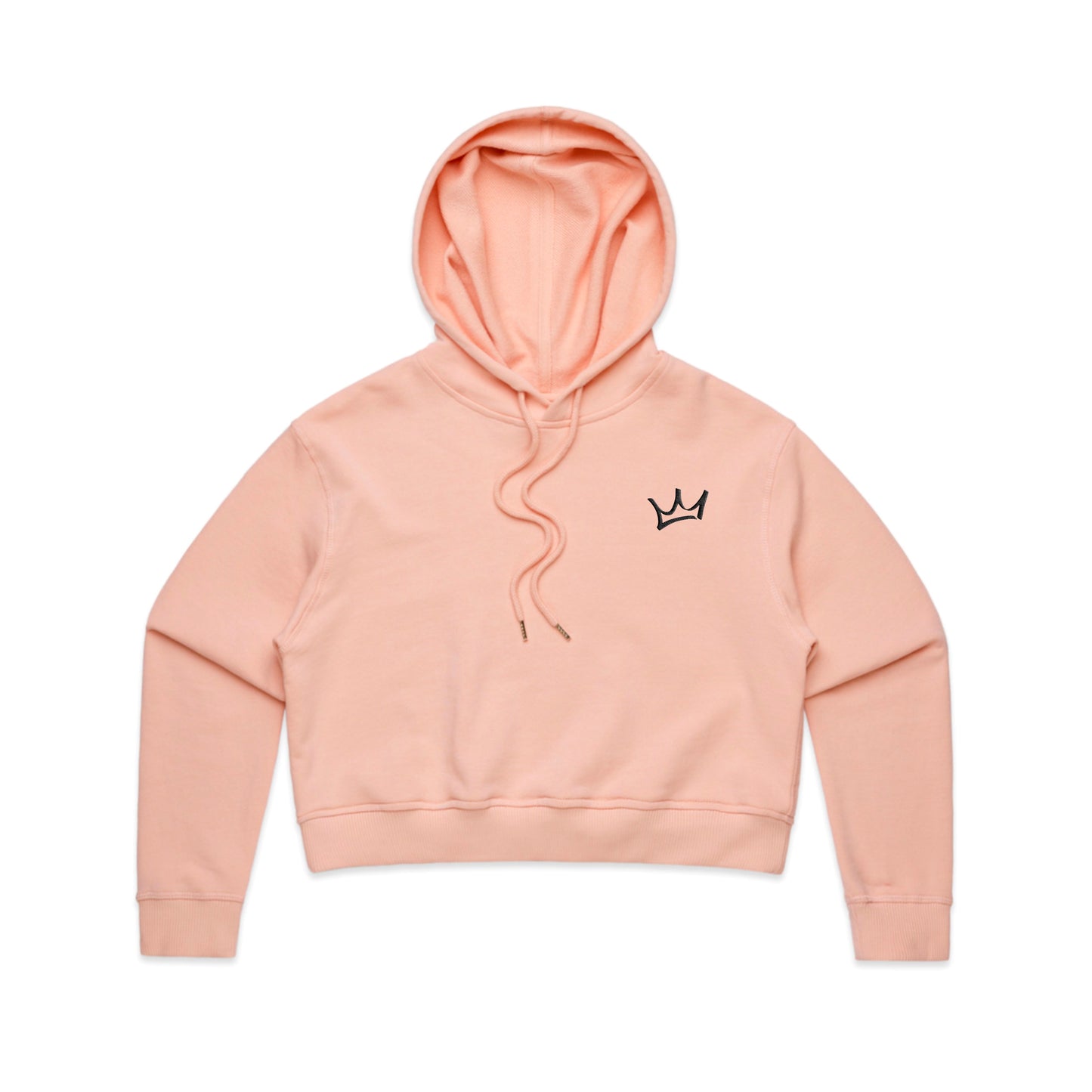 Crown Cropped Hoodie - Pink/Black