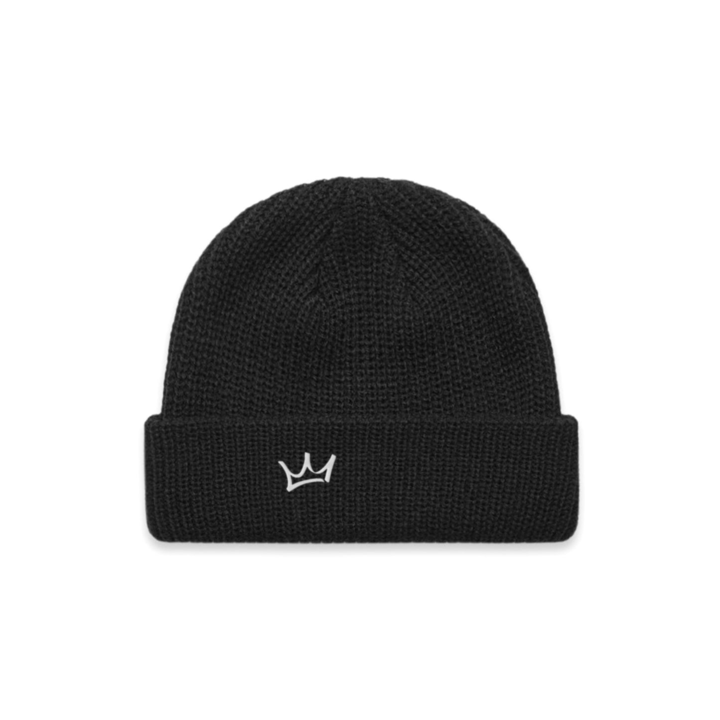 Crown Beanie - Black/White