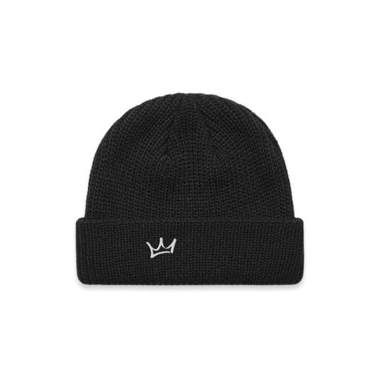 Crown Beanie - Black/White