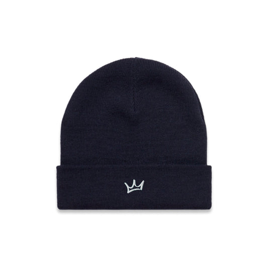 Crown Cuff Beanie - Navy/White