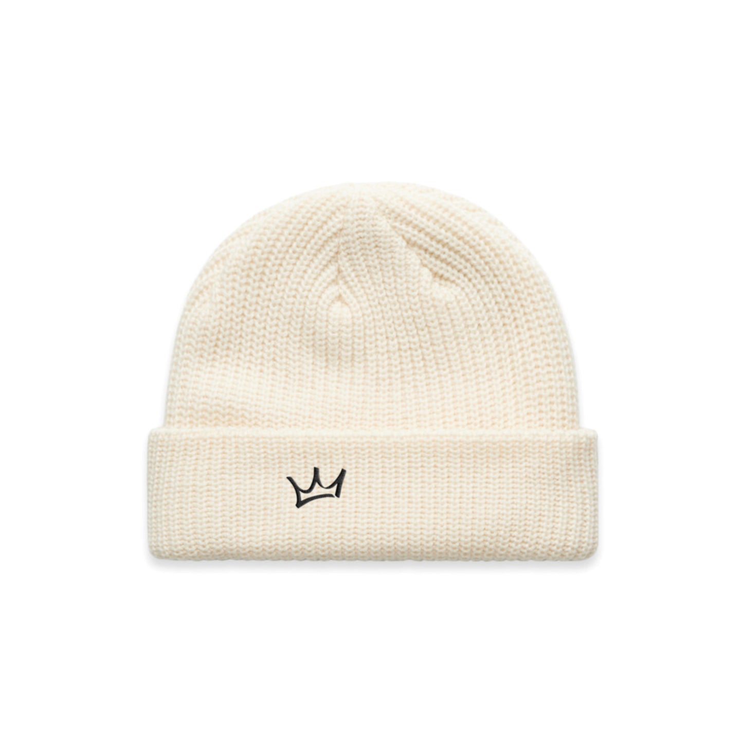 Crown Beanie - Off-White/Black