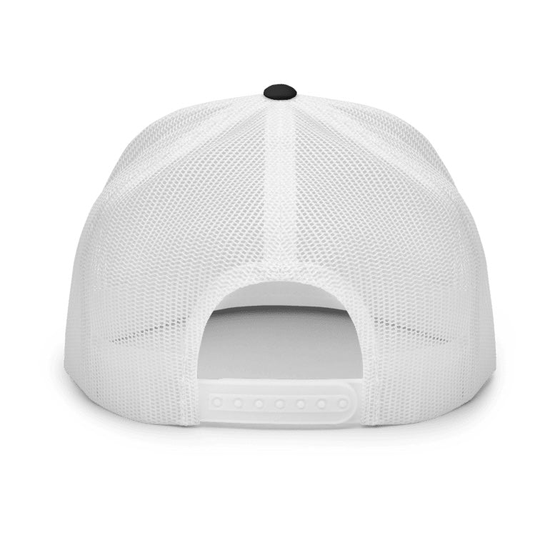 Royal Script Logo Mesh Trucker Hat - Black/White