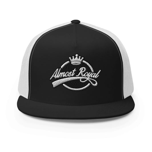 Royal Script Logo Mesh Trucker Hat - Black/White