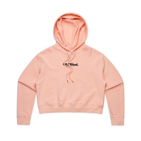 Royal Crop Hoodie - Pink