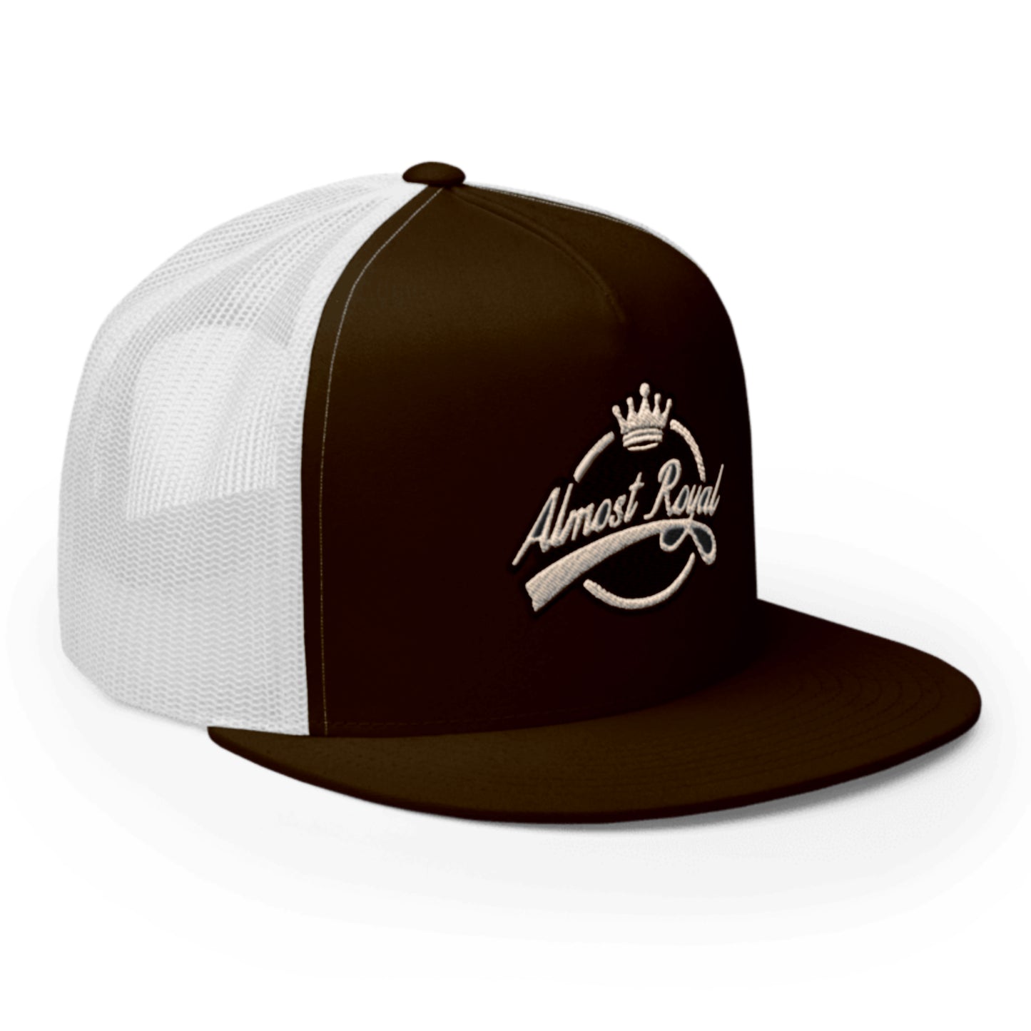 Royal Script Logo Mesh Trucker Hat - Chestnut/Bone