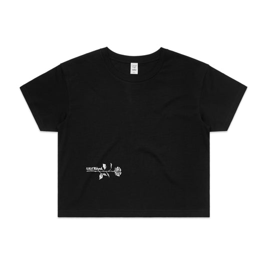 The Beginning Crop Tee - Black