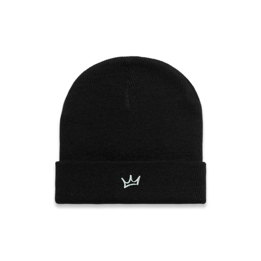 Crown Cuff Beanie - Black/White