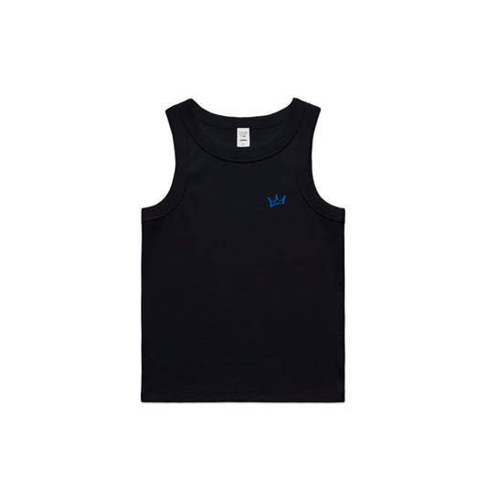 Crown Rib Tank - Black/Teal