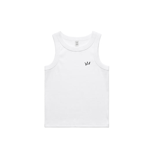 Crown Rib Tank - White/Black