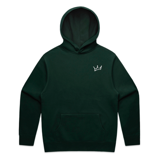 Crown Hoodie - Pine/White