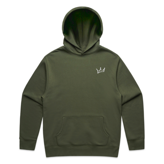 Crown Hoodie - Cypress/White